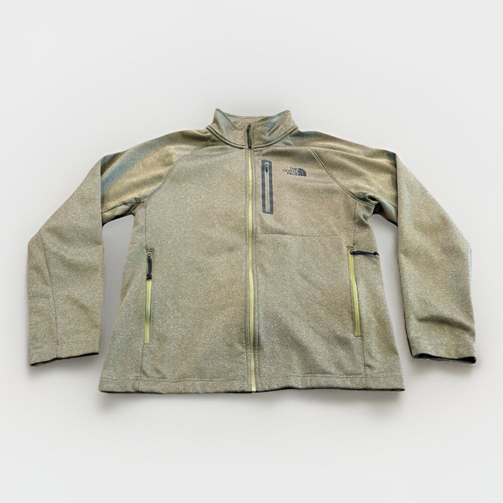 The North Face Mens Green Canyonlands Full Zip Hooded Fleece Jacket Size M